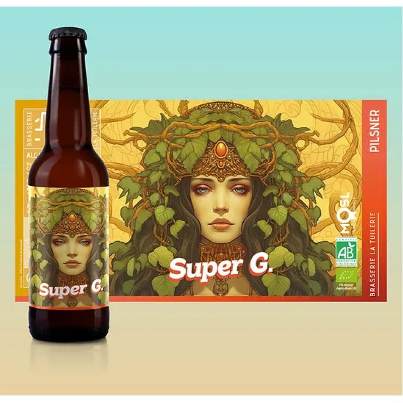 LA SUPER G BIO PILSNER BRASSERIE LA TUILERIE 5% 33CL