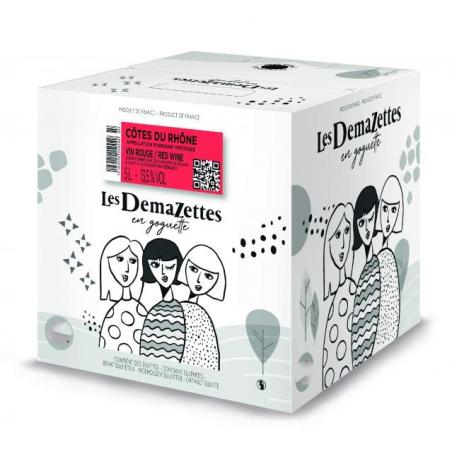BIB 5L COTES DU RHONE ROUGE LES DEMAZETTES EN GOGUETTE BIB 5L COTES DU RHONE ROUGE LES DEMAZETTES EN GOGUETTE
