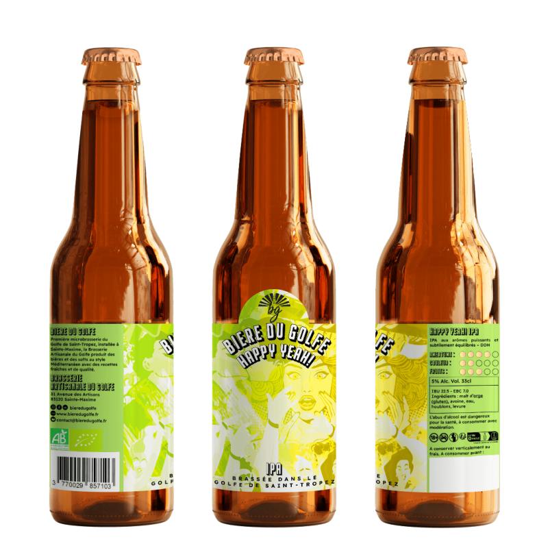 HAPPY TEAH IPA BIERE DU GOLFE 33CL 5%