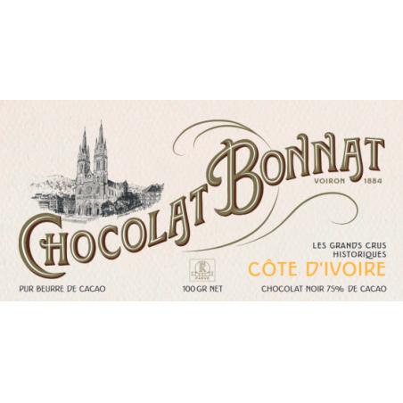 TABLETTE COTE D IVOIRE BONNAT 100g TABLETTE COTE D IVOIRE BONNAT 100g