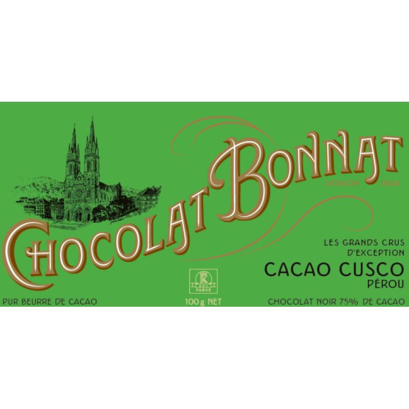 TABLETTE CACAO CUSCO BONNAT 100g
