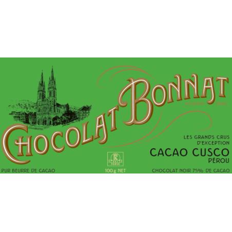 TABLETTE CACAO CUSCO BONNAT 100g TABLETTE CACAO CUSCO BONNAT 100g