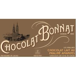 TABLETTE LAIT AU PRALINE AMANDES BONNAT 100g