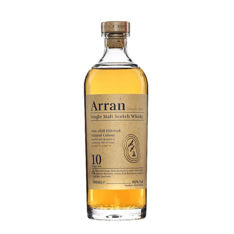 ARRAN 10 ANS WHISKY HIGHLANDS SINGLE MALT 46% 70CL