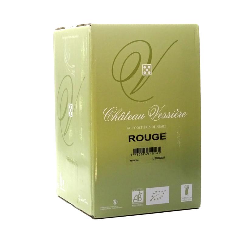 BIB 5L AOP COSTIERES DE NIMES ROUGE CHATEAU VESSIERE AB BIO